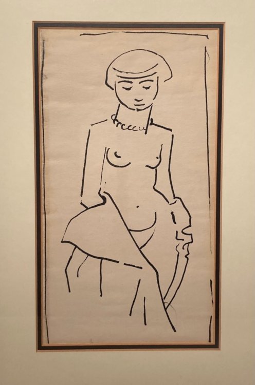 Standing Nude with necklace.