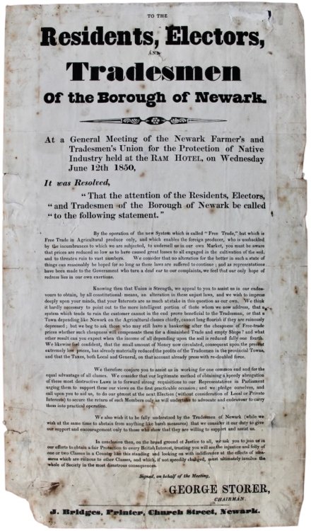 To The Residents, Electors, and Tradesmen of the Borough of Newark.