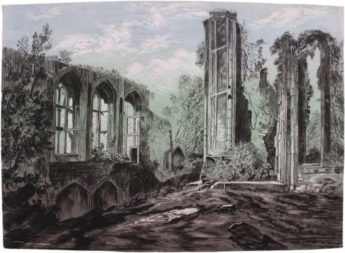Original Watercolour of a Ruined Church or Abbey.