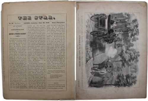 An Attempt to Assassinate the Queen & Prince Albert. The Star No. 24, New Series.