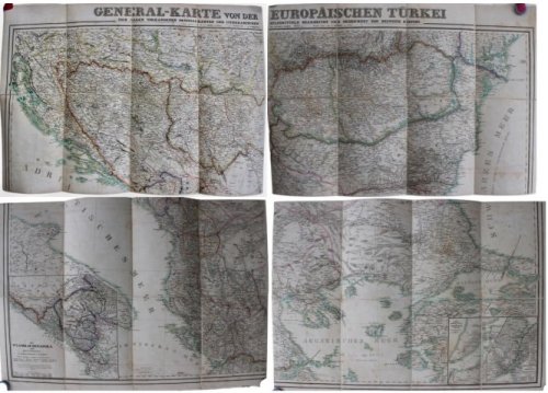General-karte von der Europäischen Türkei. [with] Explanatory booklet on the map.