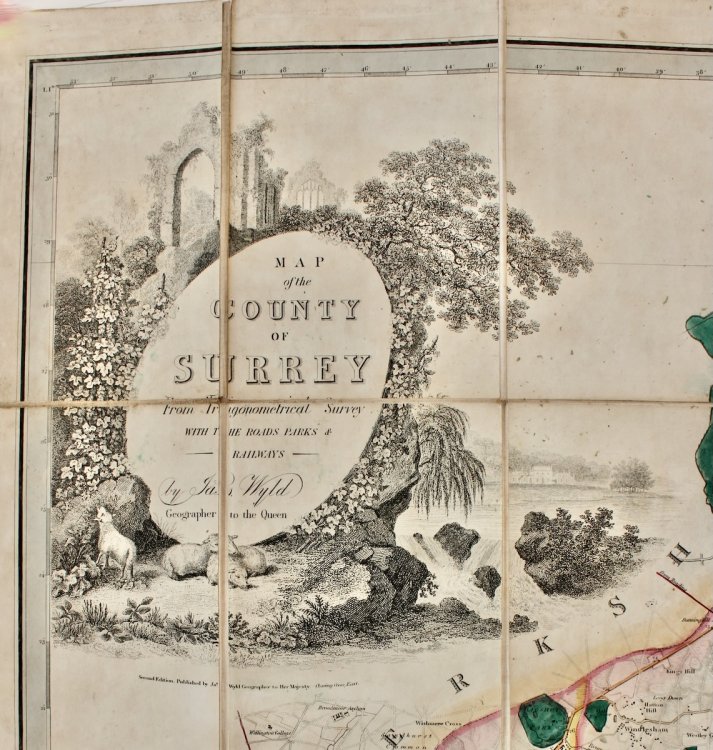 Map of the County of Surrey From Trigonometrical Survey with the Roads, Parks and Railways.