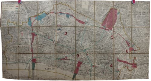 City of London. [Showing property belonging to the four main line railway companies and the London passenger transport board]