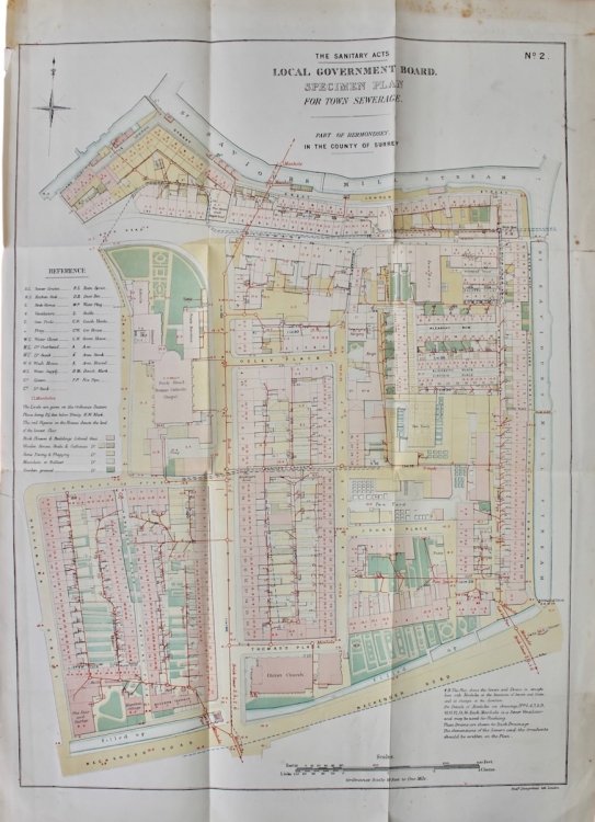 The Sanitary Acts. Local Government Boards. Specimen Plan for Town Sewerage. Part of Bermondsey in the County of Surrey.