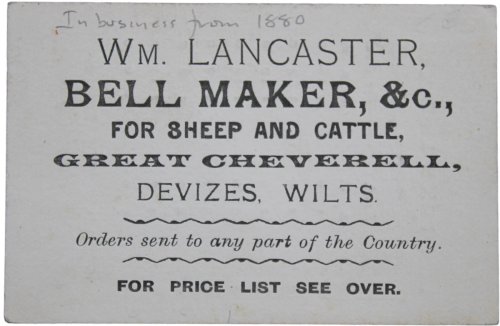 Bell Maker, &c., for Sheep and Cattle.