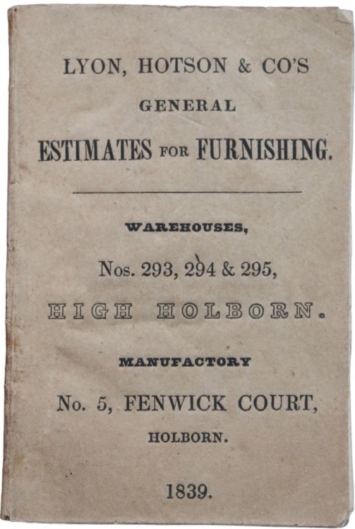 General Estimates for Furnishing.