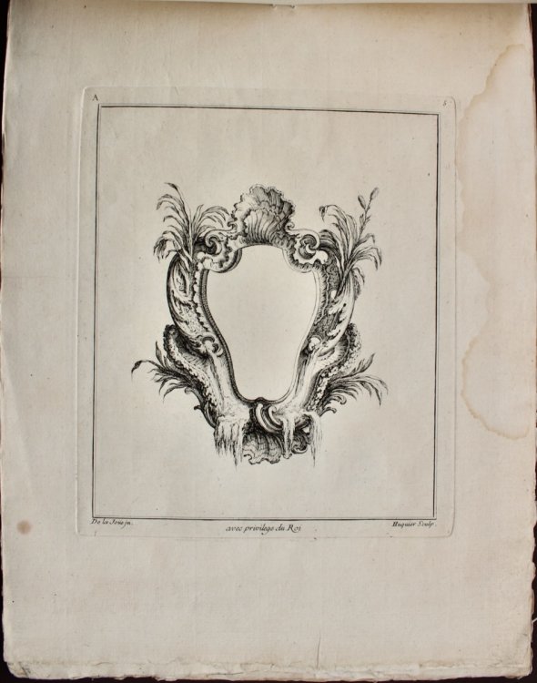 Recüeil Nouveau de Different Cartouche Inventez par Sr. de la Joue Peintre ordinaire du Roi en Son Académie Royal de Peintre & Sculpture.