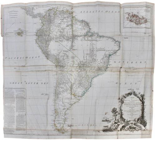 A Map of South American Containing Tierra-Firma, Guayana, Newe Granada, Amazonia, Brasil, Peru, Paraguay, Chaco, Tucuman, Chili and Patagonia. With several improvements and additions, and the newest discoveries.