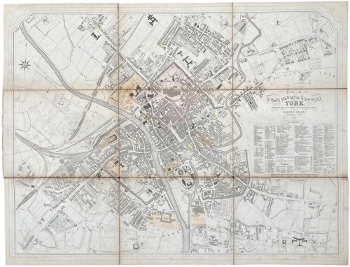 Plan of Roman, Medieval & Modern York, Drawn on the Basis of the Ordnance Survey.