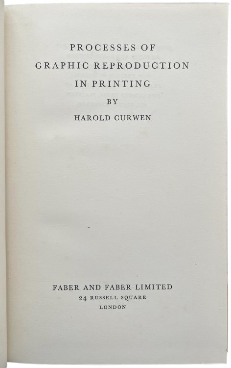 Processes of Graphic Reproduction in Printing.