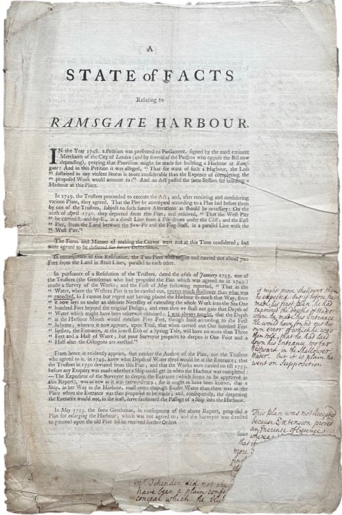 The State of Facts Relating to Ramsgate Harbour.