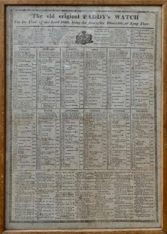 The Old Original Paddy&rsquo;s Watch For the Year of Our Lord 1825, being the first after Bissextile, or Leap Year.