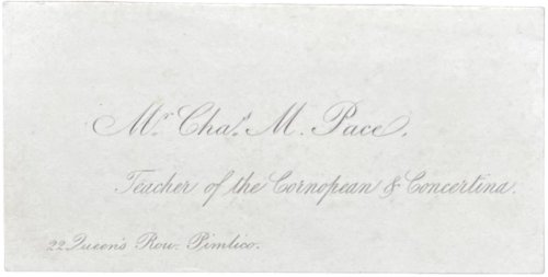 Teacher of the Cornopean and Concertina.