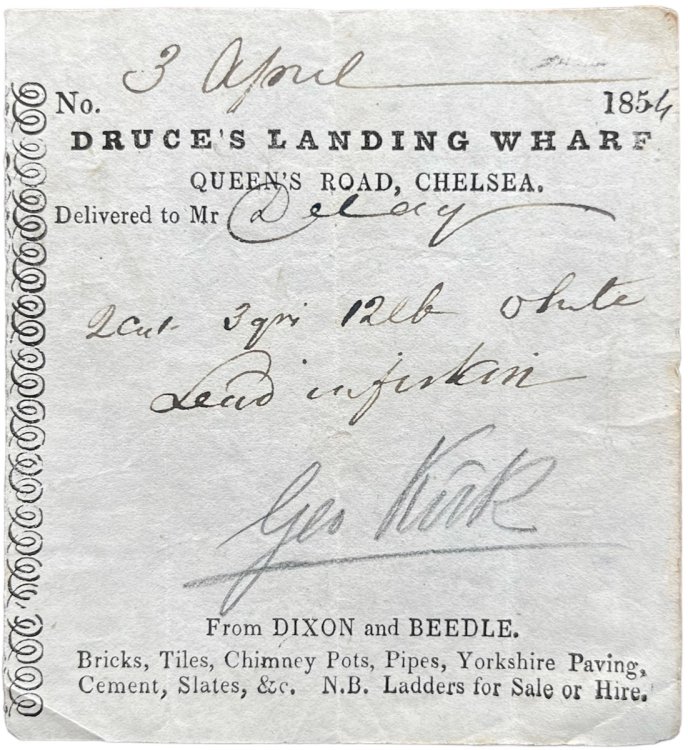 Druce&rsquo;s Landing Wharf, Queen&rsquo;s Road, Chelsea.