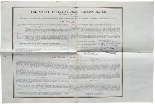 The Great International Walking-Match of February 29, 1868.