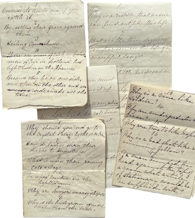 Collection of manuscript riddles in two hands.