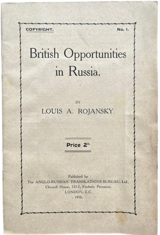 British Opportunities in Russia.