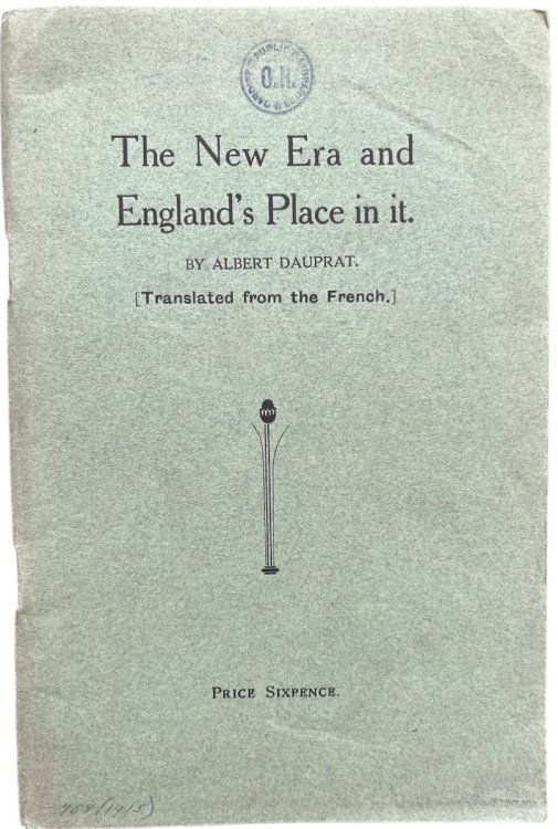 The New Era and England’s Place in It. [translated from the French]