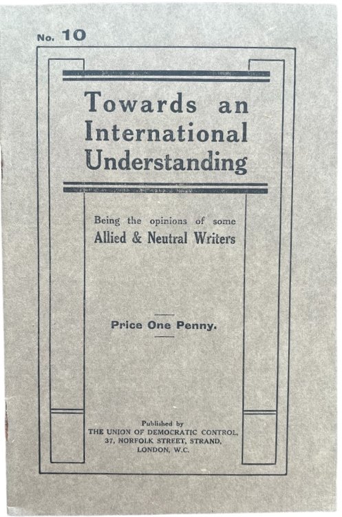 Towards an International Understanding.