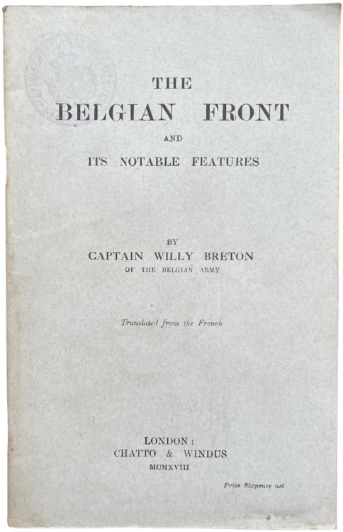 The Belgian Front and Its Notable Features.
