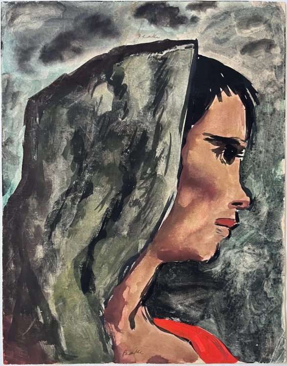 Portrait. Girl With a Shawl.