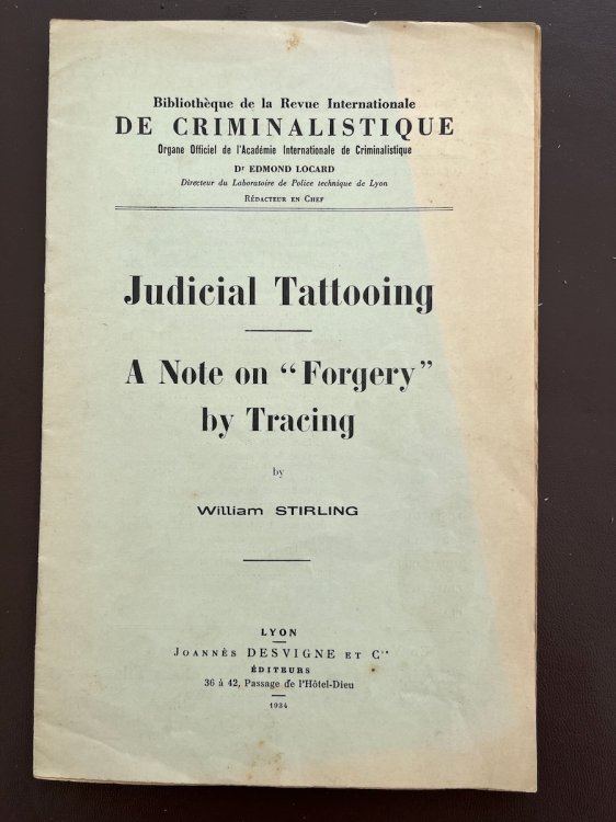 Judicial Tattooing. [and] A Note on “Forgery” by Tracing.