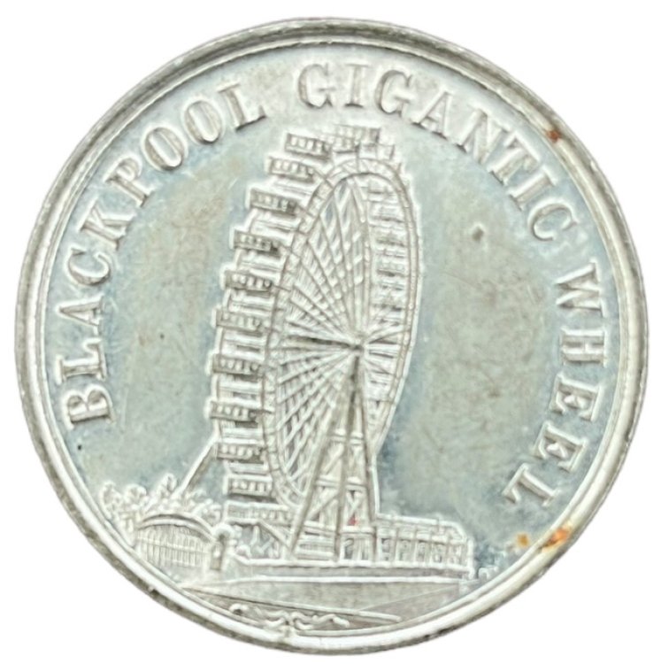 Gigantic Wheel. [Commemorative Handkerchief and Medal]