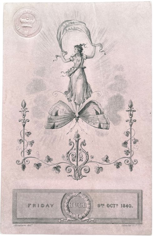 Dress Ball. Friday 9th. Octr. 1840.