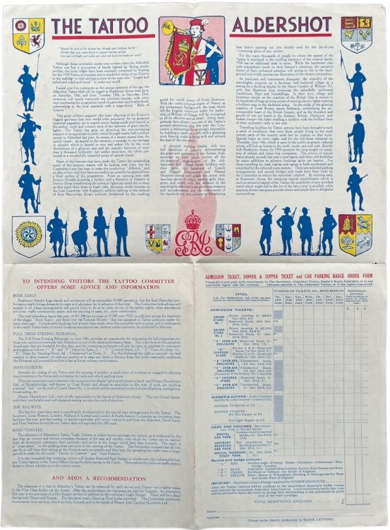 Programme and Order Form.
