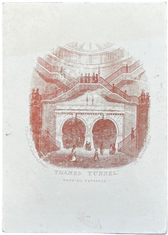 Souvenir Card. Thames Tunnel, Wapping Entrance.