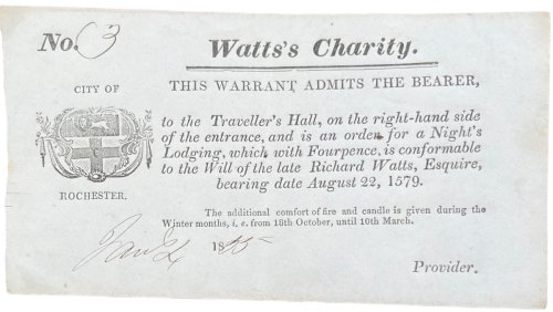 This Warrant Admits the Bearer, to the Traveller’s Hall.
