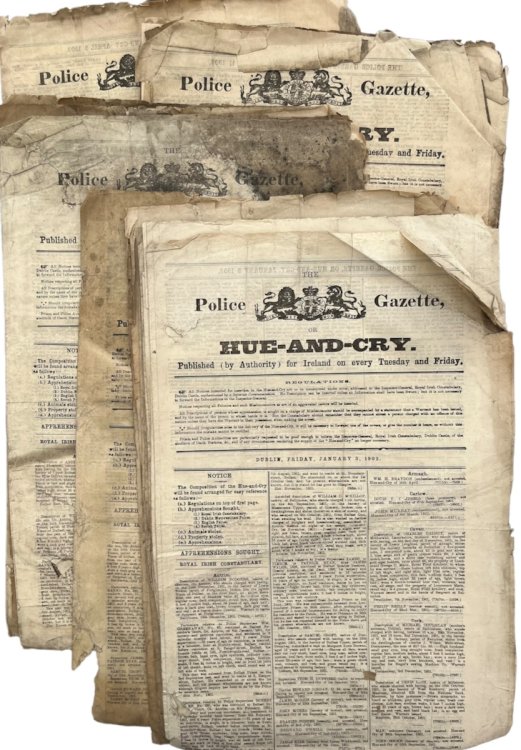 The Police Gazette and Hue-and-cry. Published (by Authority) for Ireland on every Tuesday and Friday.