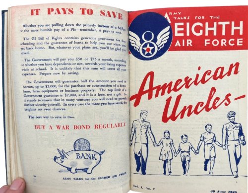 Army Talks for the Eight Air Force. Volume 1. No. 1 - No. 7. [all published] [with] Royal Air Force Journal Volume 3. No. 5. U.S. Army Air Force Number.