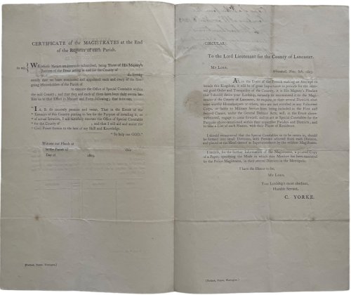 Advertisement. Special Constables.