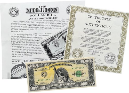 The Million Dollar Bill.