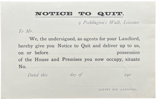 Notice to Quit.