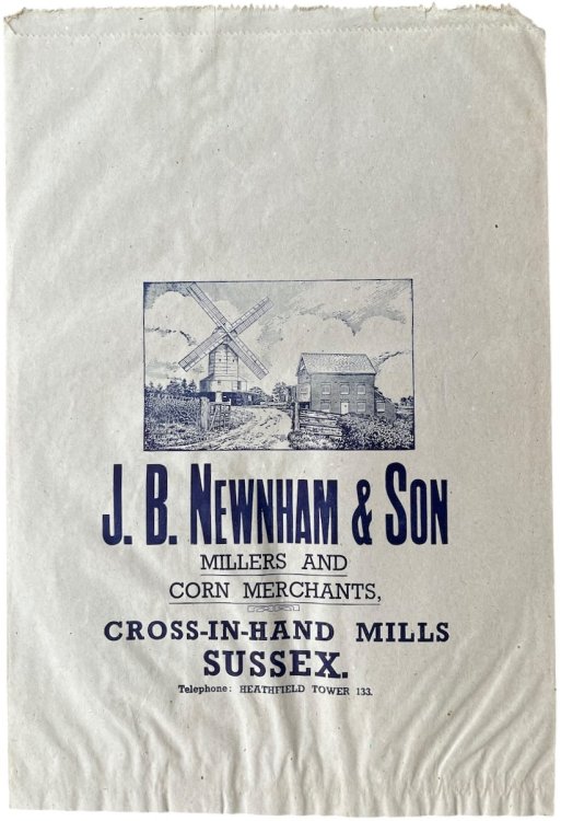 J.B. Newnham & Son. Millers and Corn Merchants. Cross-in-Hand Mills, Sussex.