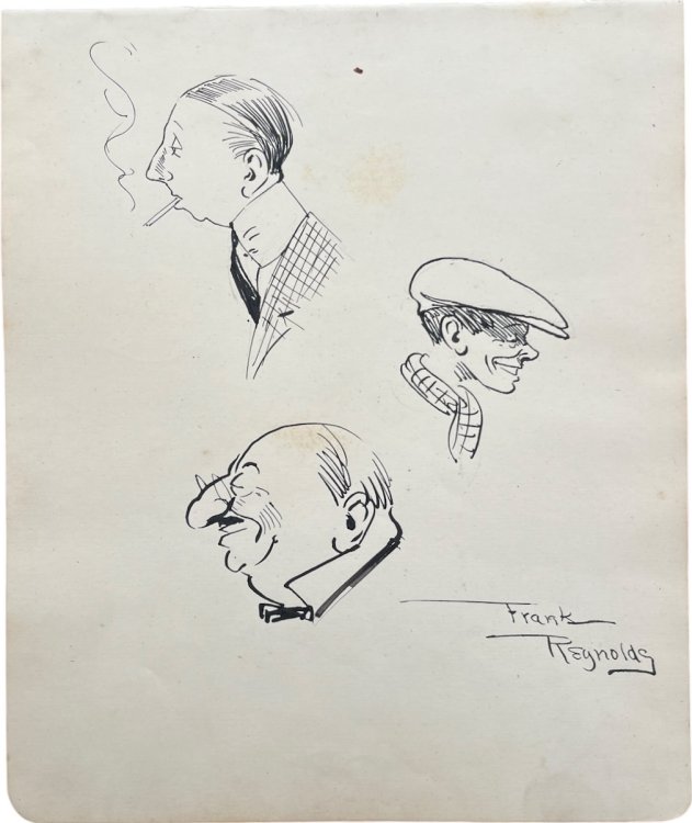 Three Characters, original pen and ink.