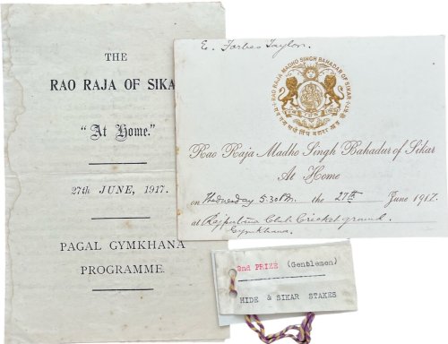 The Rao Raja of Sikar &ldquo;At Home&rdquo; June 1917.