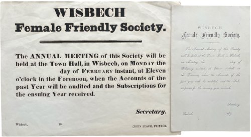 Wisbech Female Friendly Society.