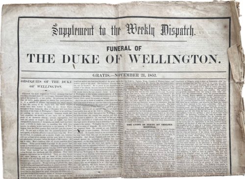 Supplement to the Weekly Dispatch. Funeral of the Duke of Wellington. Gratis - November 21, 1852.