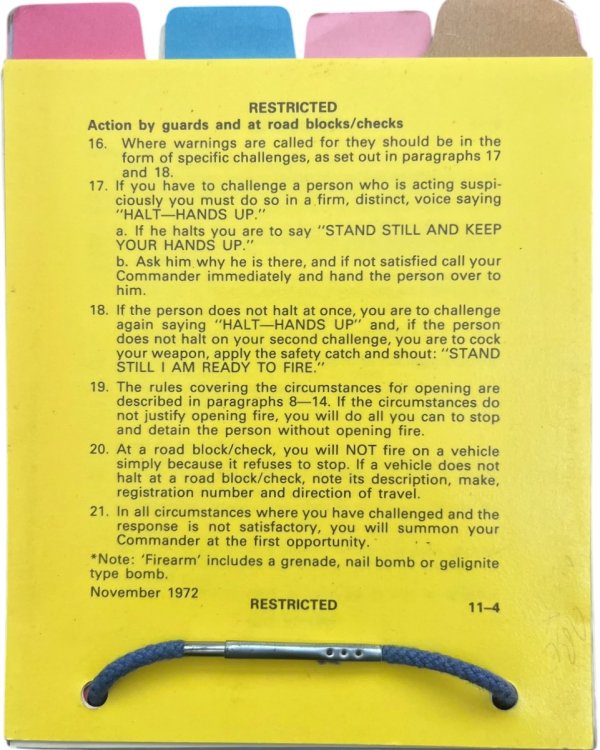 Operational Aide Memoire. Restricted.