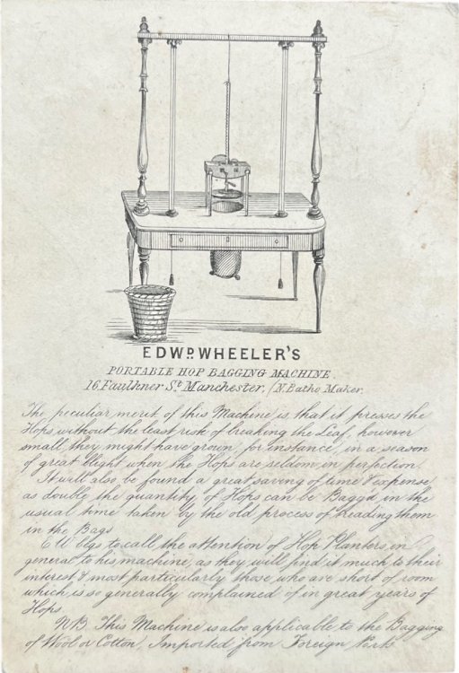 Portable Hop Bagging Machine.