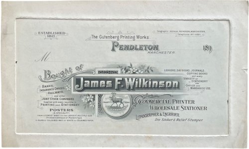 Commercial Printer and Wholesale Stationer.