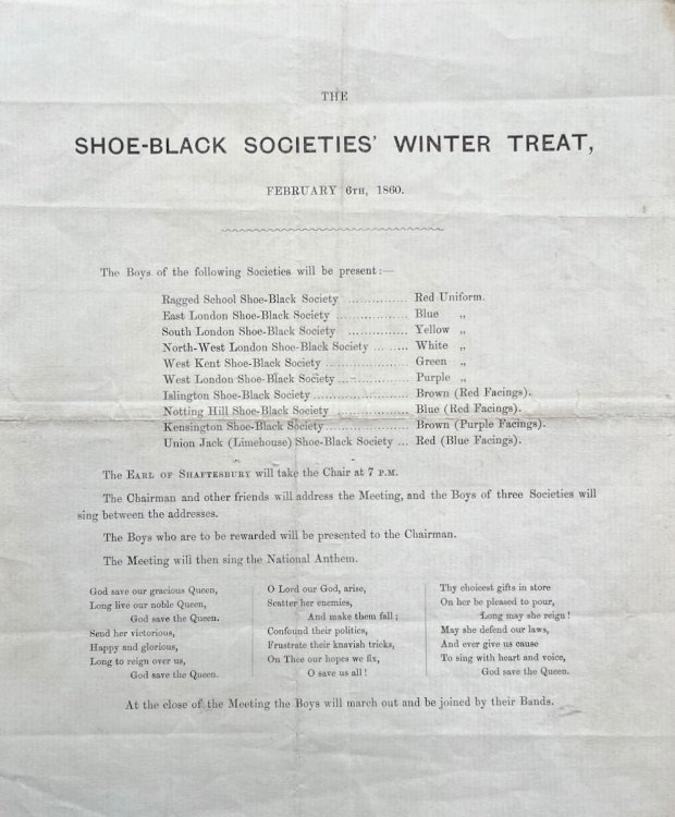 The Shoe-Black Societies’ Winter Treat.