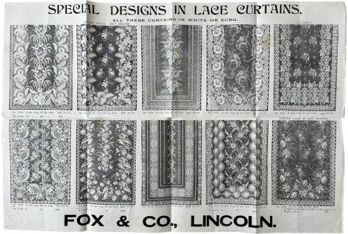 Special Designs in Lace Curtain. All These Curtains in White or Ecru.