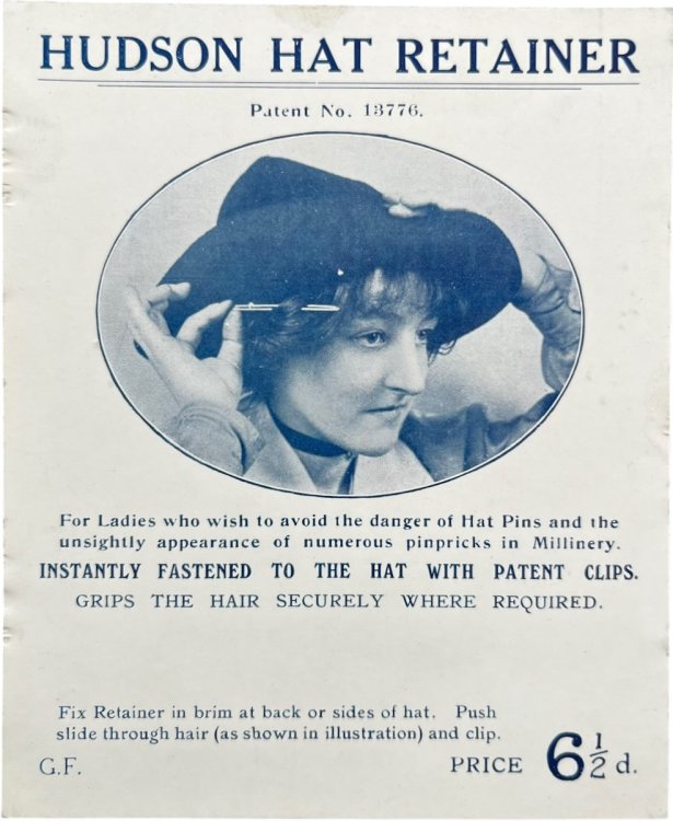 For Ladies who wish to avoid the danger of hat pins.