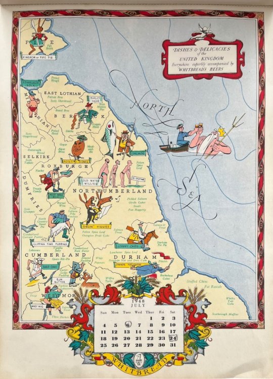 Dishes and Delicacies of the United Kingdom. [Calendar & Atlas]
