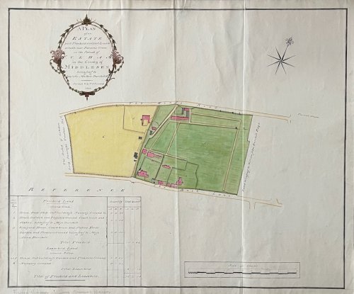 A Plan of the Estate, part Freehold and part Leasehold situate near Parson’s Green in the Parish of Fulham in the County of Middlesex belonging to the late Mathew [sic] Burchell, Esq.
