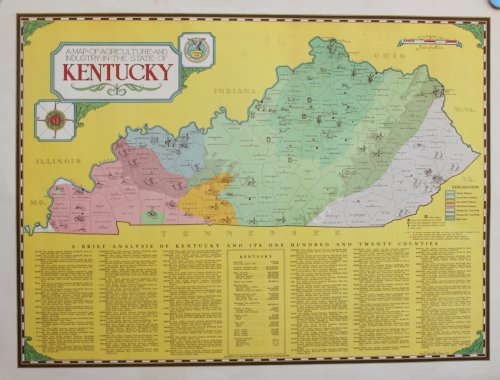 A Map of the Agriculture and Industry in the State of Kentucky.